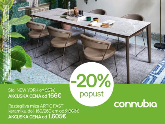 Pohištvo CONNUBIA by Calligaris s 20% popustom