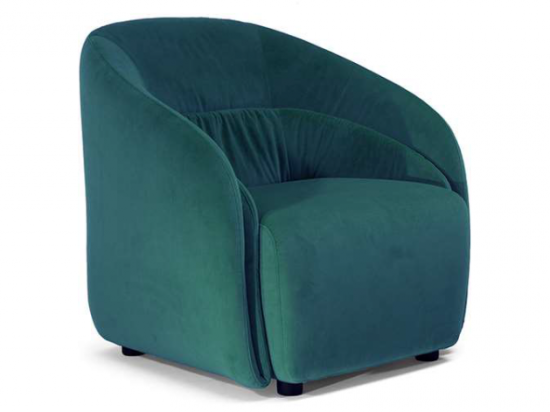 Fotelj Botao v zeleni pliš tkanini - Maros
