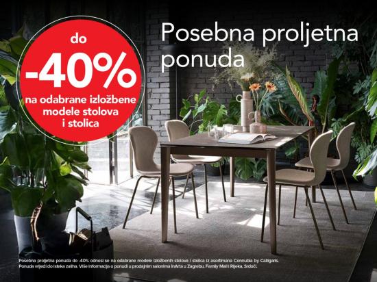 Connubia do -40% na odabrane stolove i stolice iz izloga!