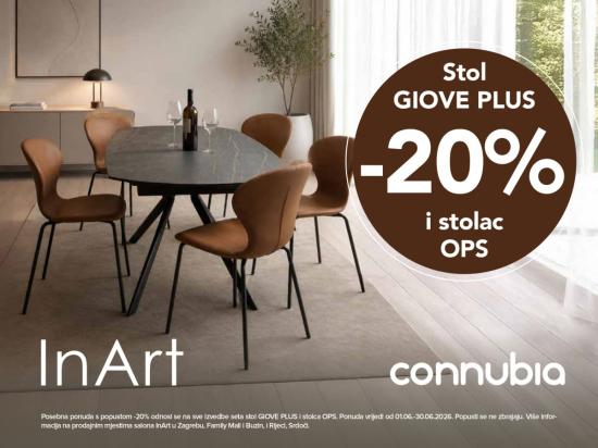 CONNUBIA set stol GIOVE PLUS i stolac OPS -20%!