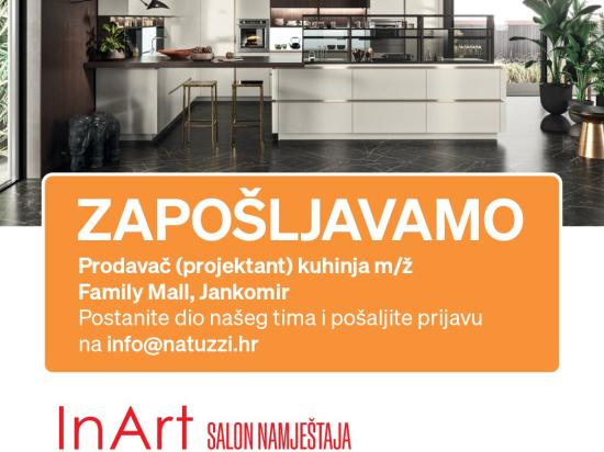 ZAPOŠLJAVAMO prodavač/projektant  (m/ž)!