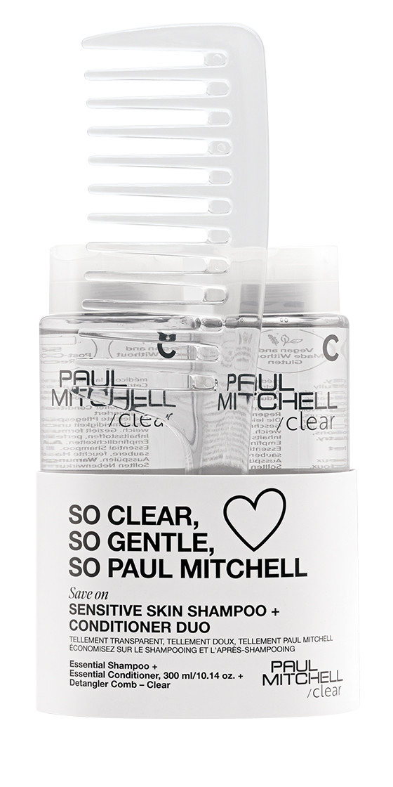 Komplet šampona i regeneratora za osjetljivo vlasište + češalj