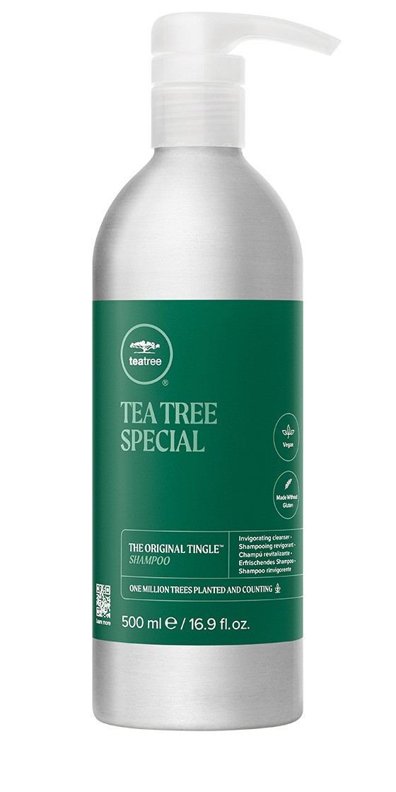 Aluminijska boca napunjena Tea Tree Special šamponom (za višekratnu upotrebu)