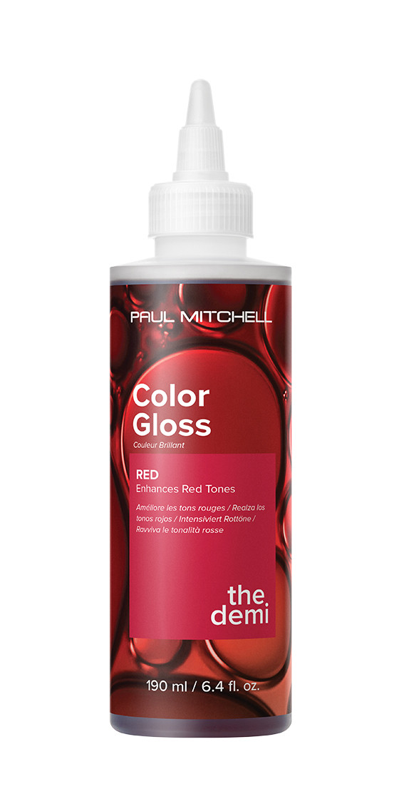 Barvni gloss prevliv za lase v rdeči barvi