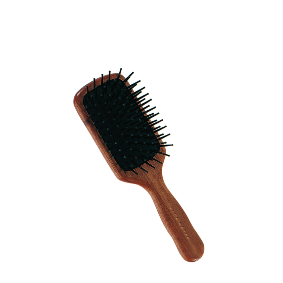 Ploščata lesena krtača potovalne velikosti