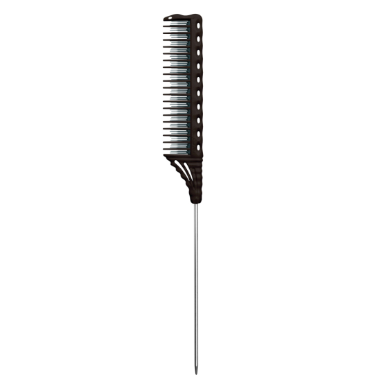 YS-154-125 GLAVNIK EXTRA LONG METAL TAIL COMB BLACK