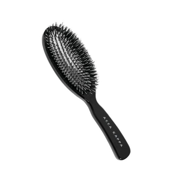 Plastična ovalna krtača z naravnimi ščetinami