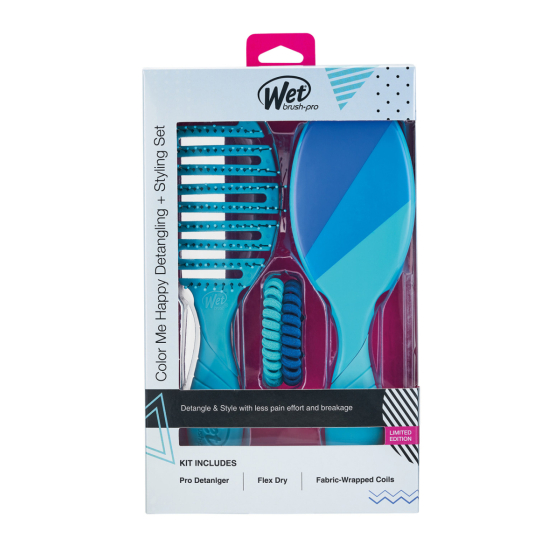 Wet Brush Pro Detangler Color Me Happy Kit