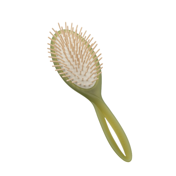 Ovalna krtača z daljšimi lesenimi ščetinami Acca Kappa Zelena