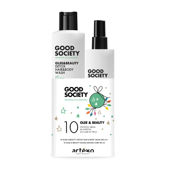 KOMPLET ČISTILNEGA GELA ZA LASE IN TELO TER VEČNAMENSKEGA FLUIDA BREZ IZPIRANJA ZA ZAŠČITO LAS