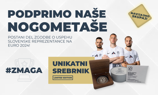 Podpri naše nogometaše na Euro 2024 z unikatnim srebrnikom