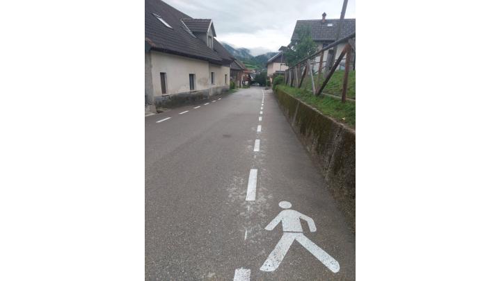 Pas za pešce na Poljanski cesti v Gorenji vasi. Foto: arhiv občine