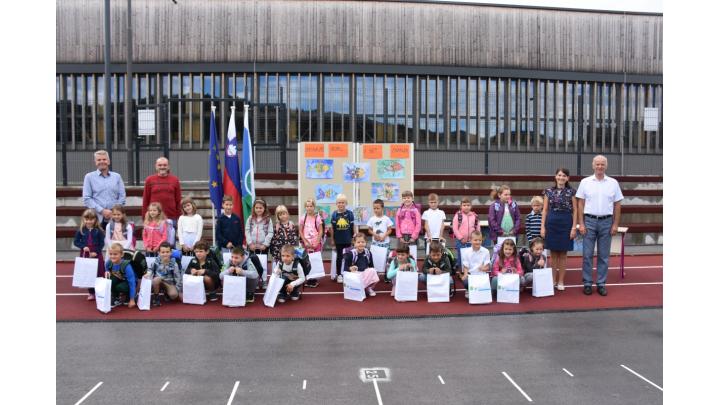 Sprejem prvošolčkov v OŠ Ivana Tavčarja Gorenja vas. Foto: Bojana Mihelič Stržinar