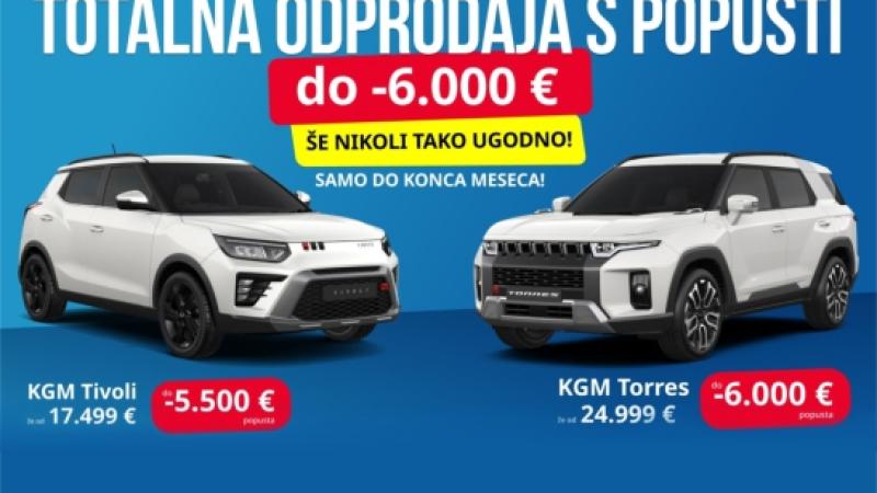 KGM Totalna odprodaja vozil