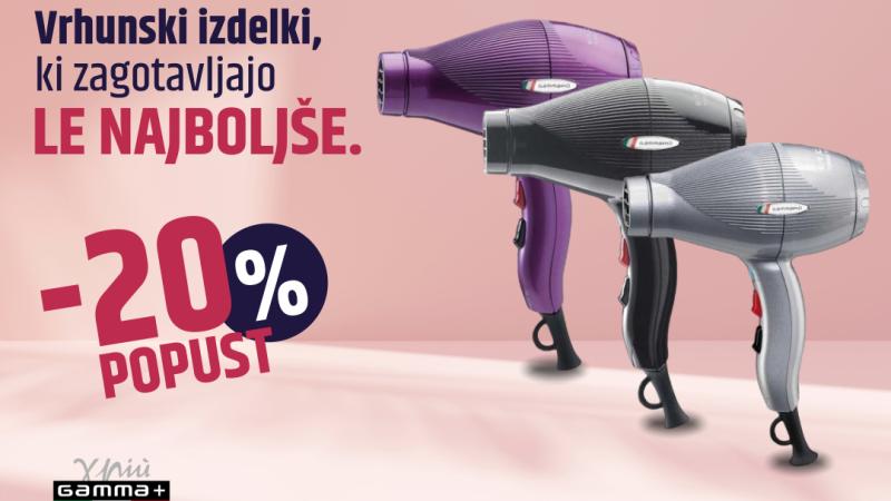 20% popust na vrhunske izdelke Gamma Piu