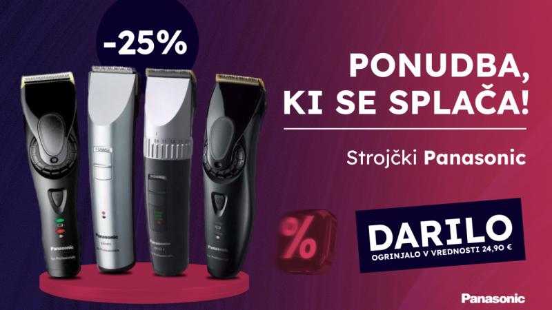 25% popust na Panasonic strojčke za striženje las