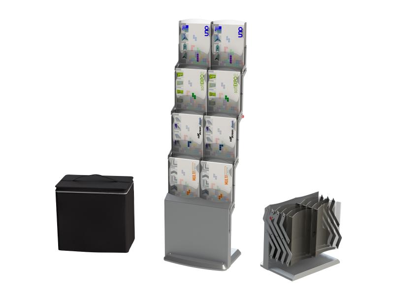 Prospekt und Klapprahmen