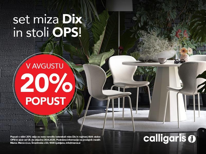 20% na mizo Dix in stole OPS!