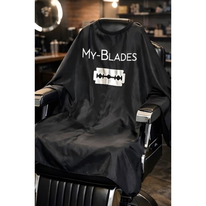 ogrinjalo MYB Barber Cape - črne barve