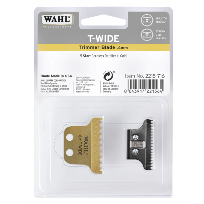 rezilna glava WAH Detailer Wide - Gold