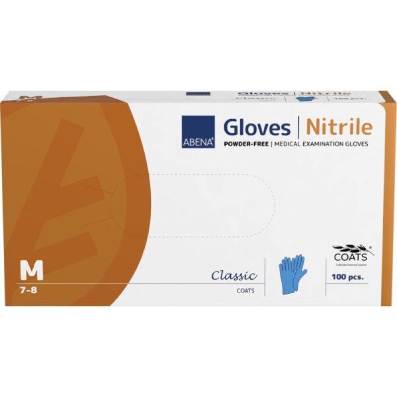rokavice ABE nitril, sv. modre - M (7-8)