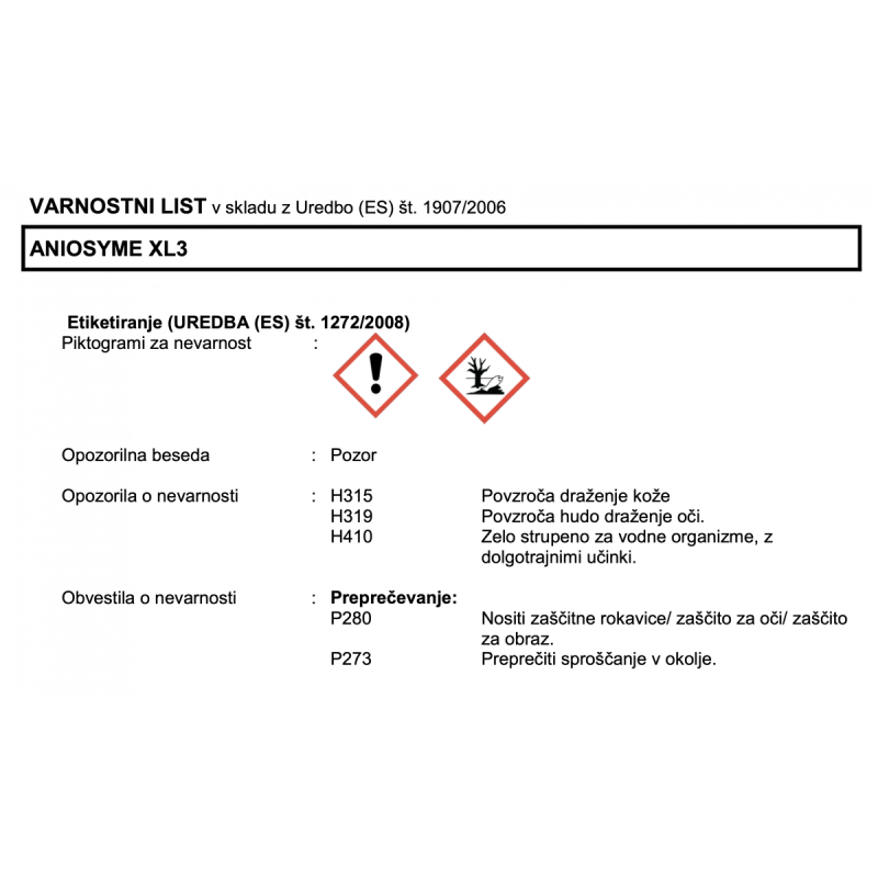 Ecolab Anios - Aniosyme XL3 - 5L