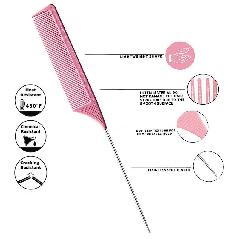 glavnik VH Ultimate Pin Tail Set - pink