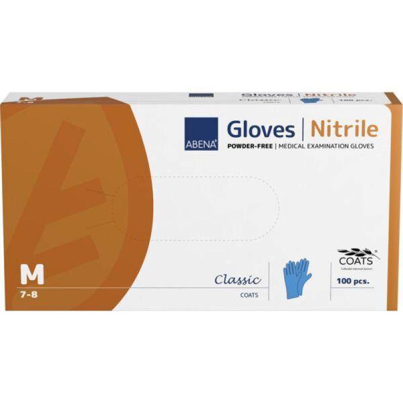 rokavice ABE nitril, sv. modre - M (7-8)