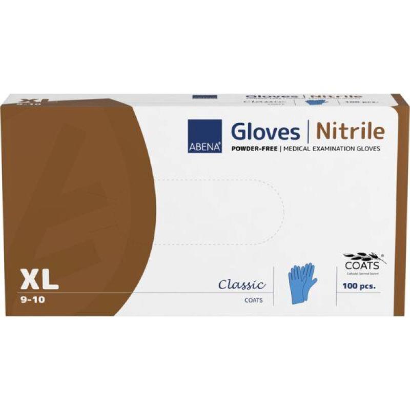 rokavice ABE nitril, sv. modre - XL (9+)