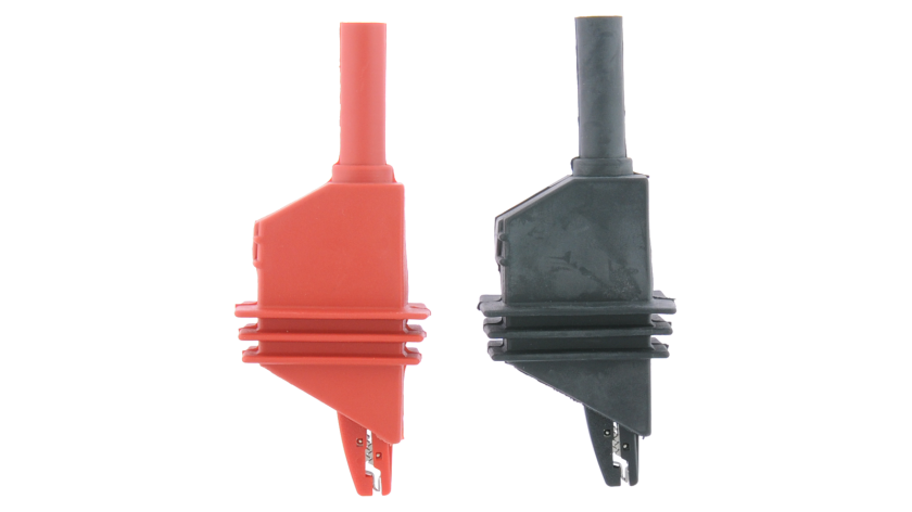 S 2036 HV crocodile clip, 2 pcs (red, black)