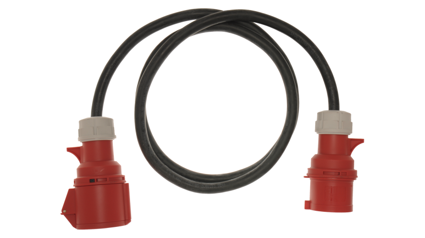 A 1373 3-phase mains cable / adapter 32 A male / 32 A female, 5 pin, 2 m