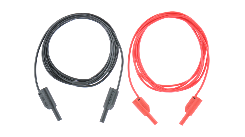 S 2012 Durchgangsprüfleitung, 10 m, 2 Stck. (rot, schwarz)