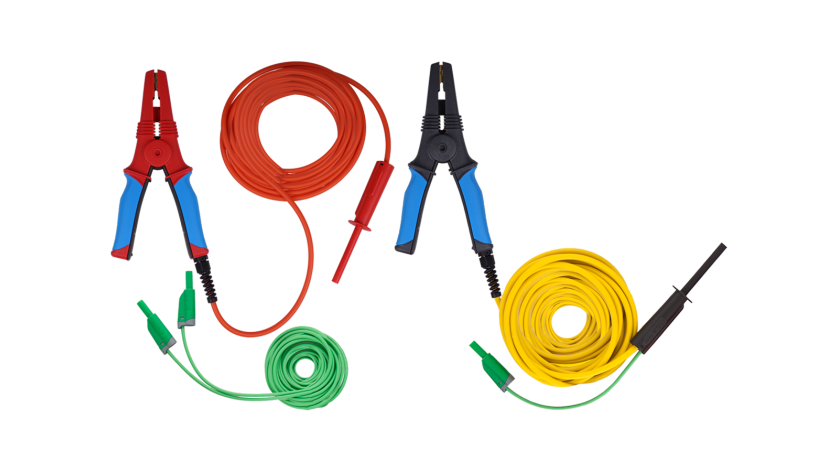 S 1539 15M 10 kV Prüfleitung mit großer schwarzer HV- Prüfklemme, 15m