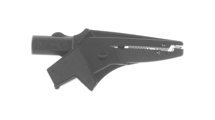 A 1547 Krokodilklemme, grau