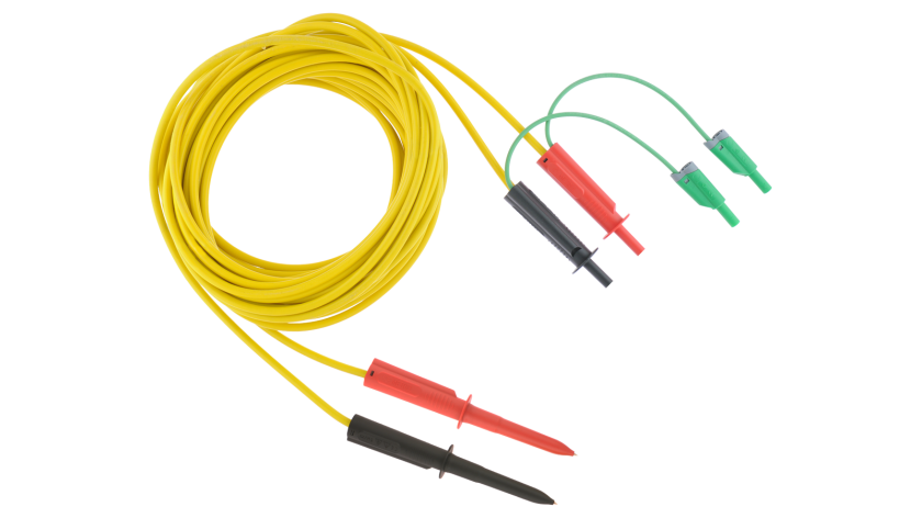 S 2044 Cable de prueba apantallado con punta de prueba 5 kV, 15 m, 2 uds
