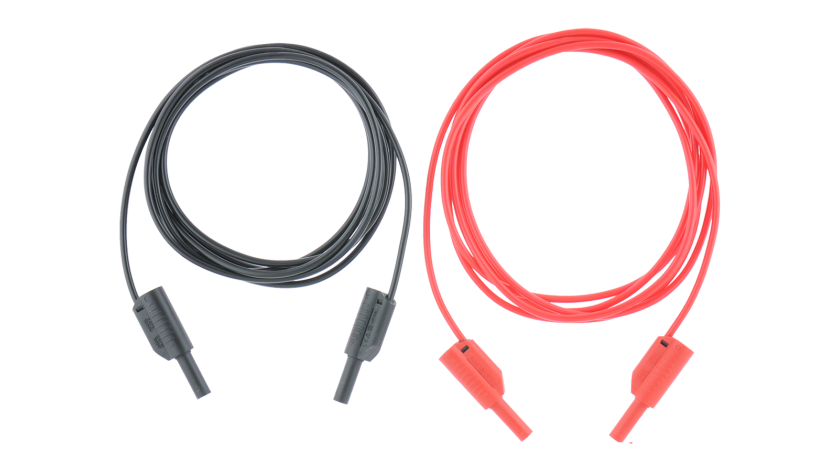 S 2025 Punta de prueba, 1,5 m, 2 uds. (negro, rojo)