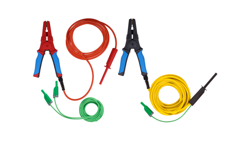 S 1539 5M Juego de cocodrilos grandes de AT con cable de AT y terminal de AT, 5m