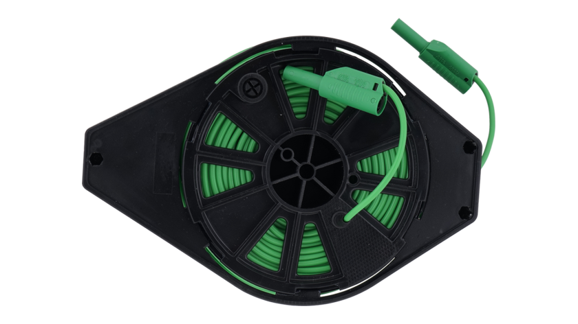 A 1510 Test lead 50m green on cable reel