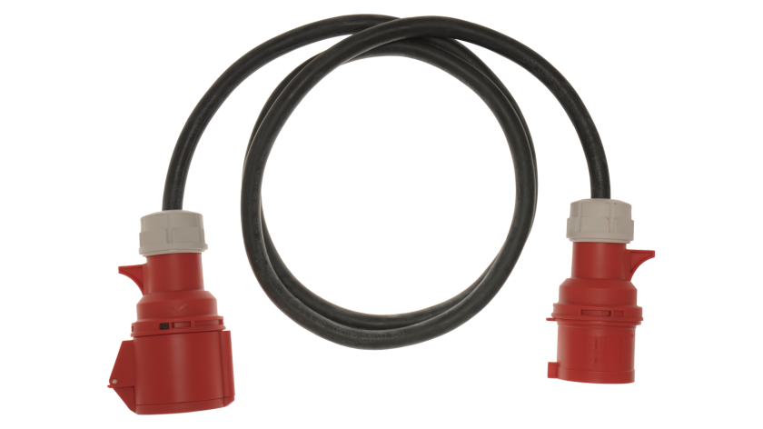 A 1376 3-phase adapter 16 A male / 16 A female, 5 pin, 2 m