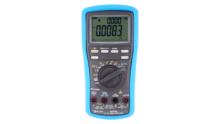 MD 9060 TRMS, 500.000 counts LCD, 100k Hz Voltage Bandwidth Heavy Duty Industrial Multimeter