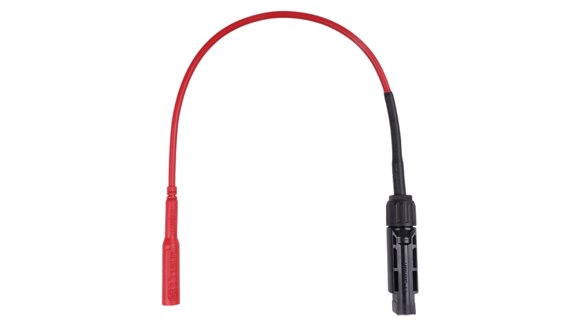 A 1841 Test lead, Red, 0.3m, MC4 Male/Banana socket - 1500V
