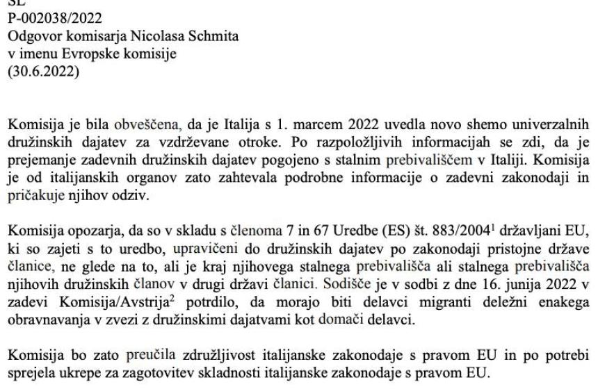 Vir: Pisarna EU poslanca Matjaža Nemca 2022