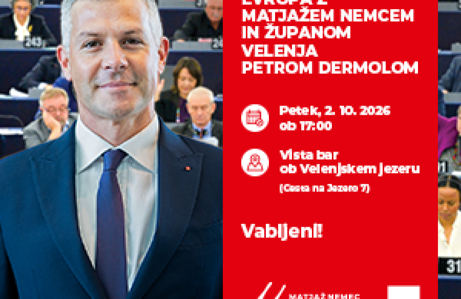 [VABILO] Evropa z Matjažem Nemcem v Velenju