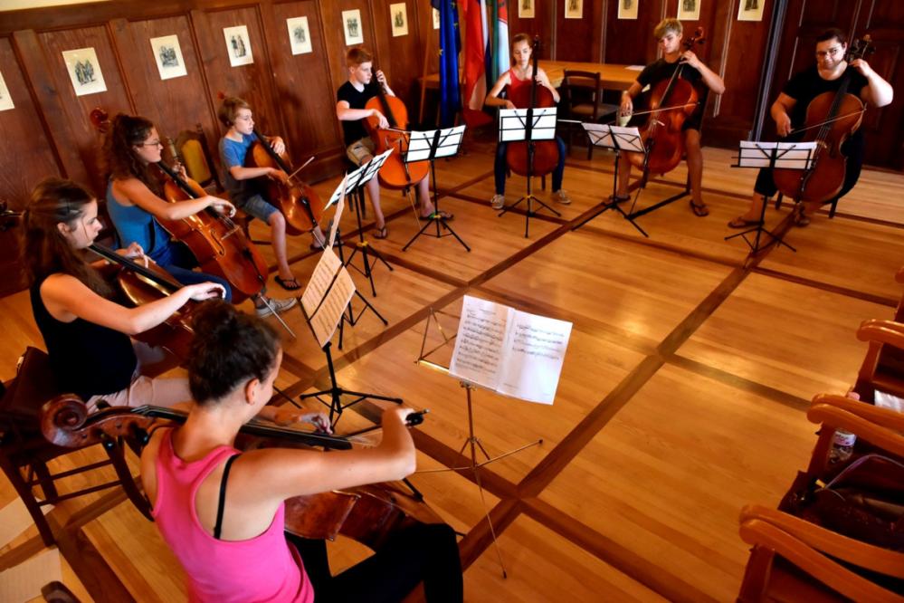 Utrinek z zaključnega koncerta lanskega seminarja za violončelo. (Foto: Kozjanski park)